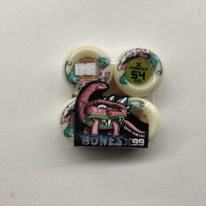 Bones Wheels Boo Johnson Dino-Sortas X-Formula Skateboard Wheels, 54mm, 99A