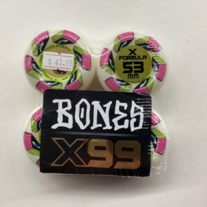 BONES WHEELS Look Book X-Formula Skateboard Wheels, 53mm, 99A