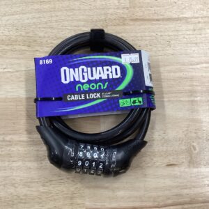 onguard Neon 8169 Combo Cable Lock, Black