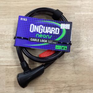 onguard Neon Cable Lock Black 1200 X 12mm