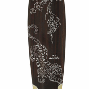 San Clemente Tiger and Lily 34" Pintail Longboard