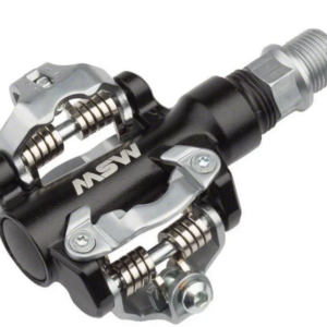 MSW MP-100 Dual-Sided Clipless Pedal with Ball Bearings Black/Silver