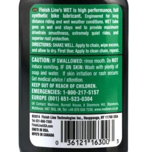 Finish Line Cross Country Wet Bicycle Lubricant 2 oz