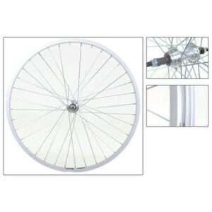 Rear Bicycle Wheel 26 1.5in /Silver/36 Spokes /Heavy Duty/Freewheel / Bolt On