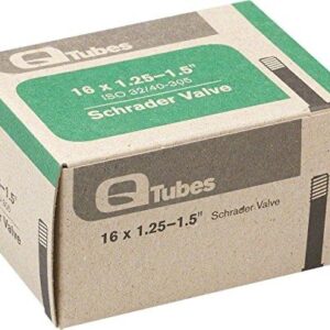 Q-Tubes 16" x 1.25"-1.5" Schrader Valve Tube 76GLOW Lead Valve
