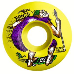 Bones Wheels NEONderthal 100A Skateboard Wheels, 53mm, V4 Wide