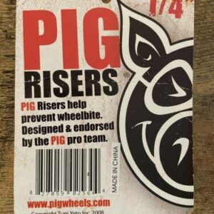 Pig 1/4 Risers Black Single Set